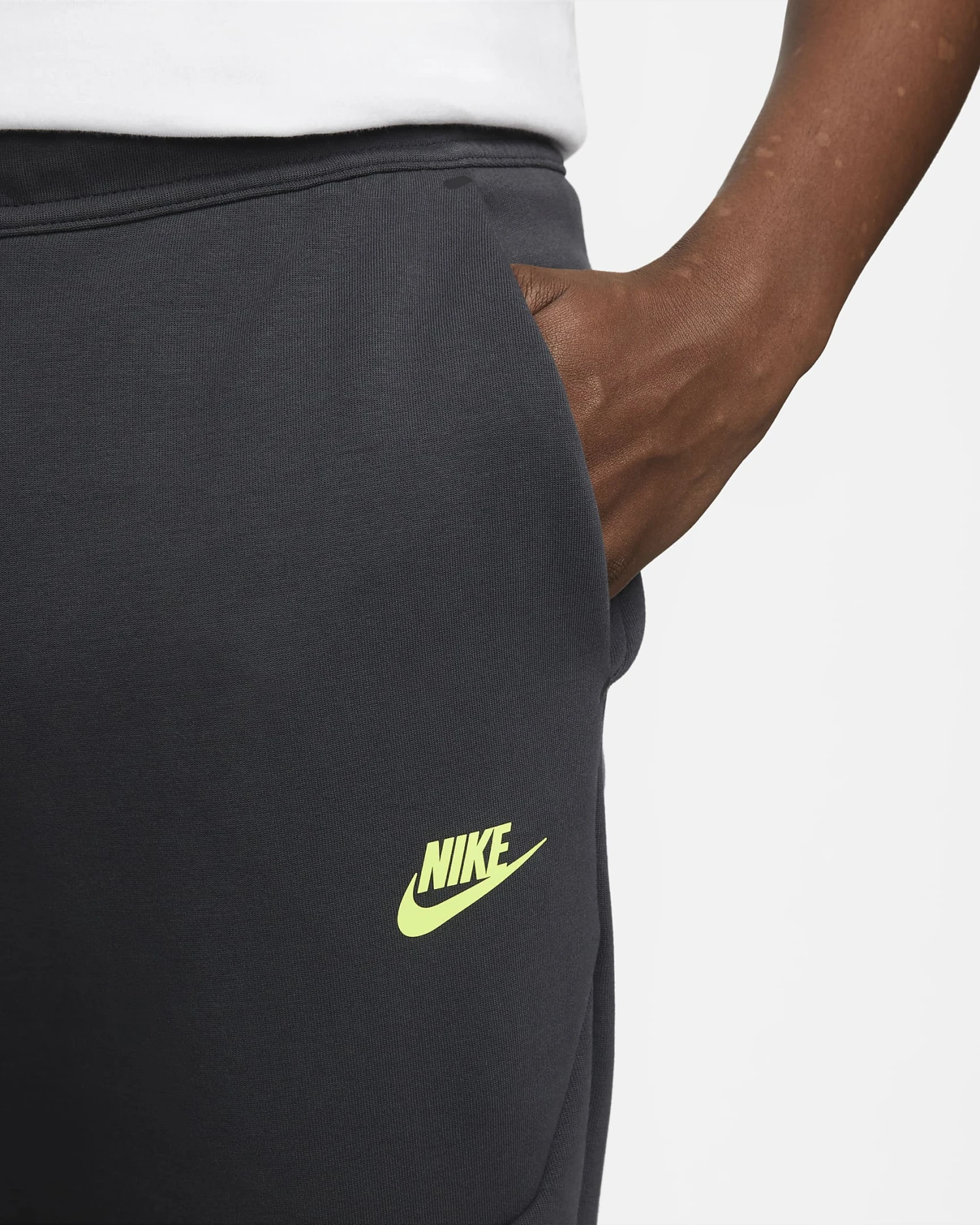 Pantalon Jogging Nike Sportswear Tech Fleece - Gris/Verta â Image 3