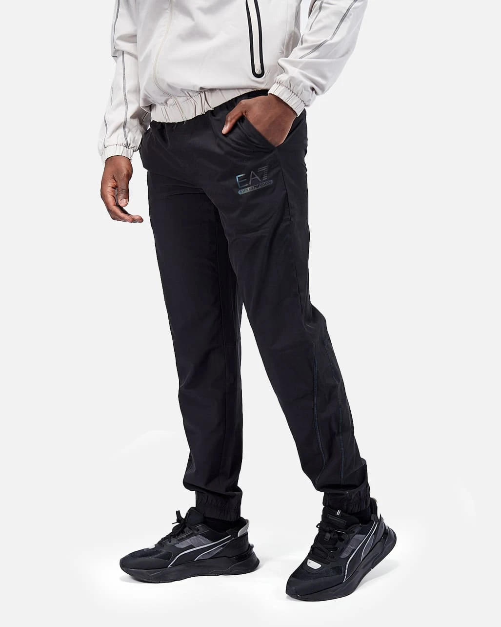 SurvĂȘtement EA7 Tracksuit Ventus 7 - Beige/Noir â Image 4