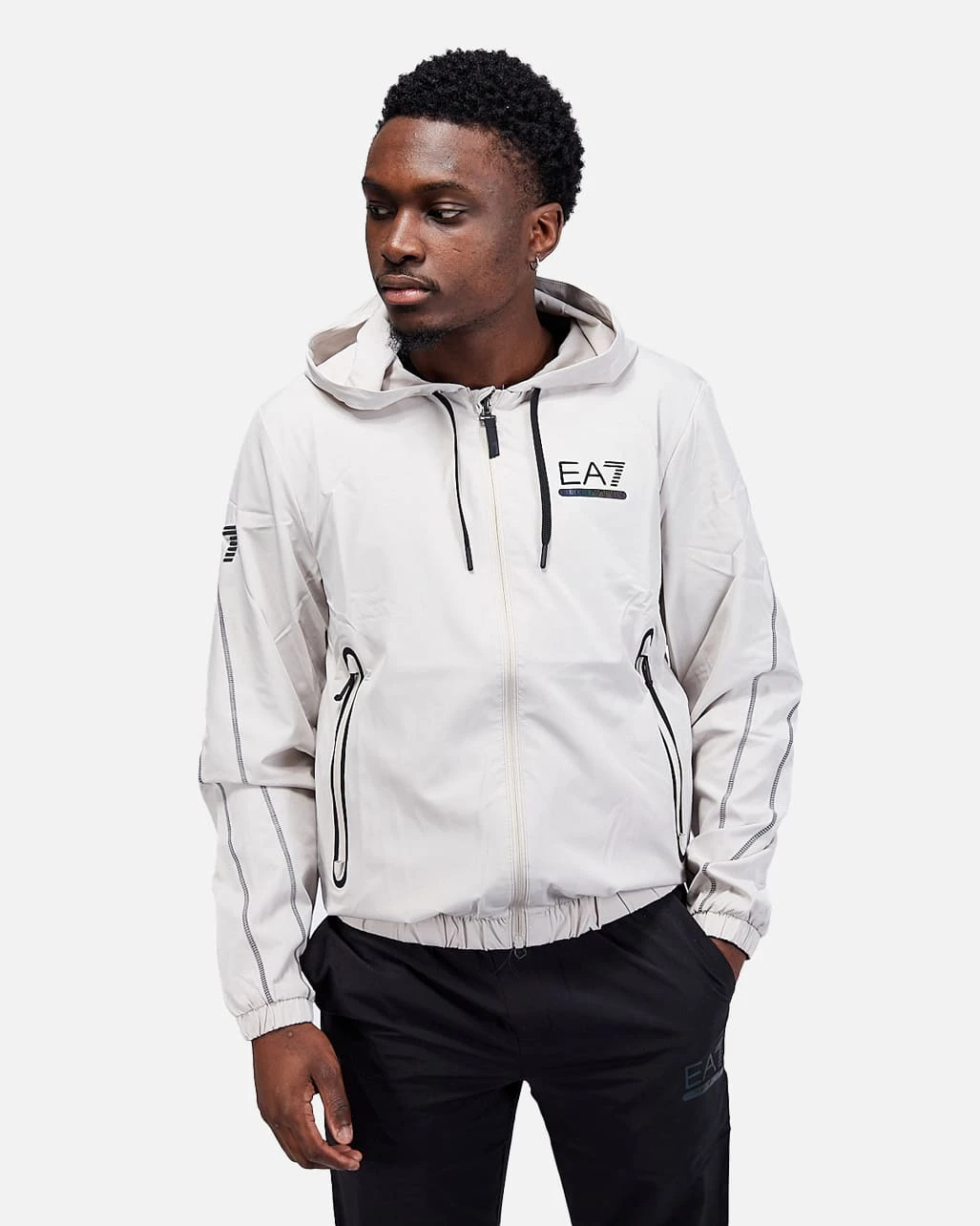 SurvĂȘtement EA7 Tracksuit Ventus 7 - Beige/Noir â Image 2