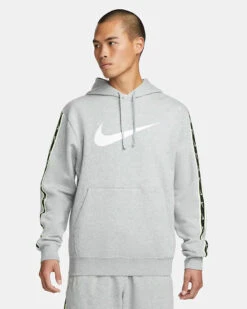 Sweat à Capuche Nike Sportswear Repeat - Gris/Blanc/Noira