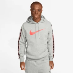 Sweat à Capuche Nike Sportswear Repeat - Gris/Rougea