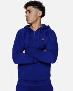 Sweat à Capuche Â½ Zip Under Armour Rival Fleece - Bleu