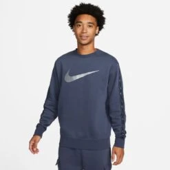 Sweat Nike Sportswear Fleece - Bleu/Argenta