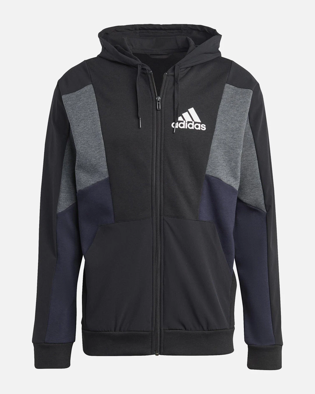 Veste Ă Capuche Adidas Essentials Colorblock - Noir/Gris