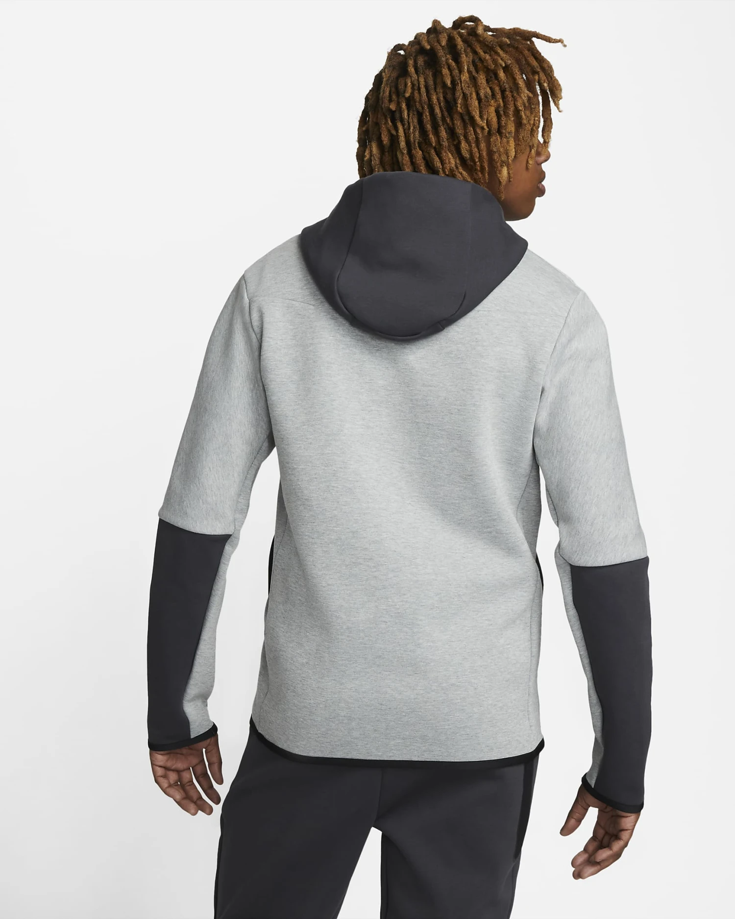 Veste Ă Capuche Nike Tech Fleece - Gris/Verta â Image 2