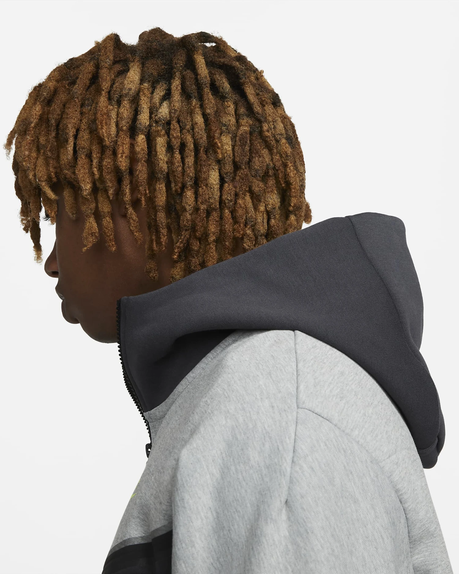 Veste Ă Capuche Nike Tech Fleece - Gris/Verta â Image 4