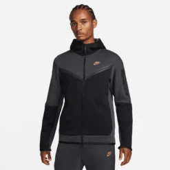 Veste à Capuche Nike Tech Fleece - Noir/Gris/Ora