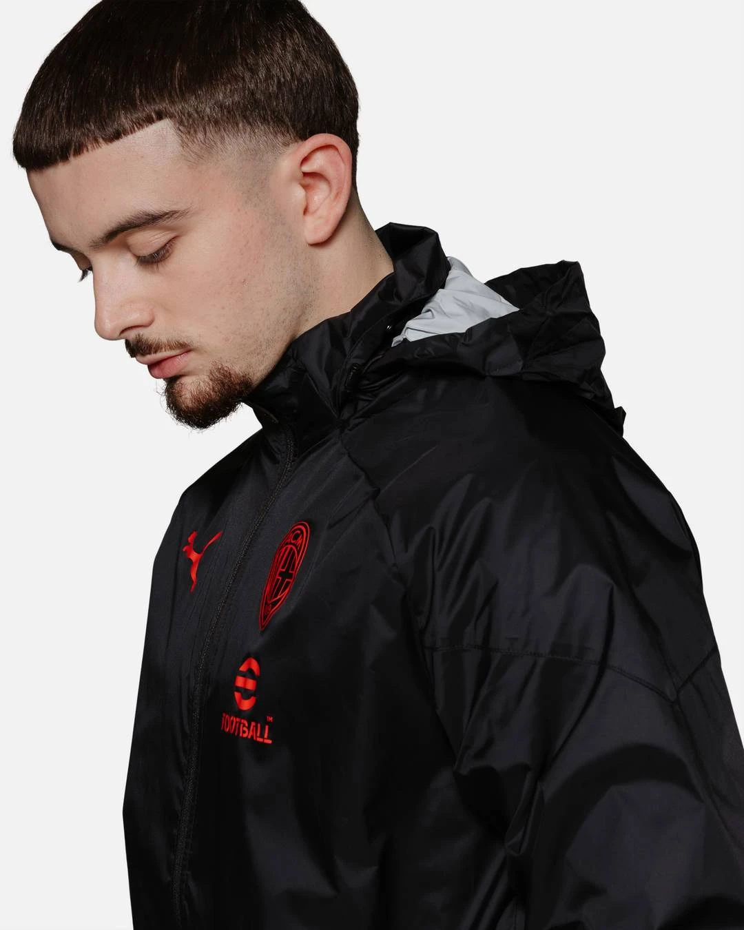 Veste Coupe-Vent Milan AC 2023/2024 - Noir/Rouge â Image 3