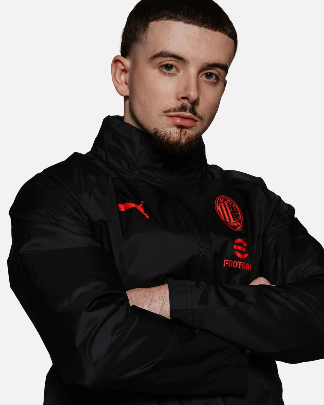 Veste Coupe-Vent Milan AC 2023/2024 - Noir/Rouge â Image 4